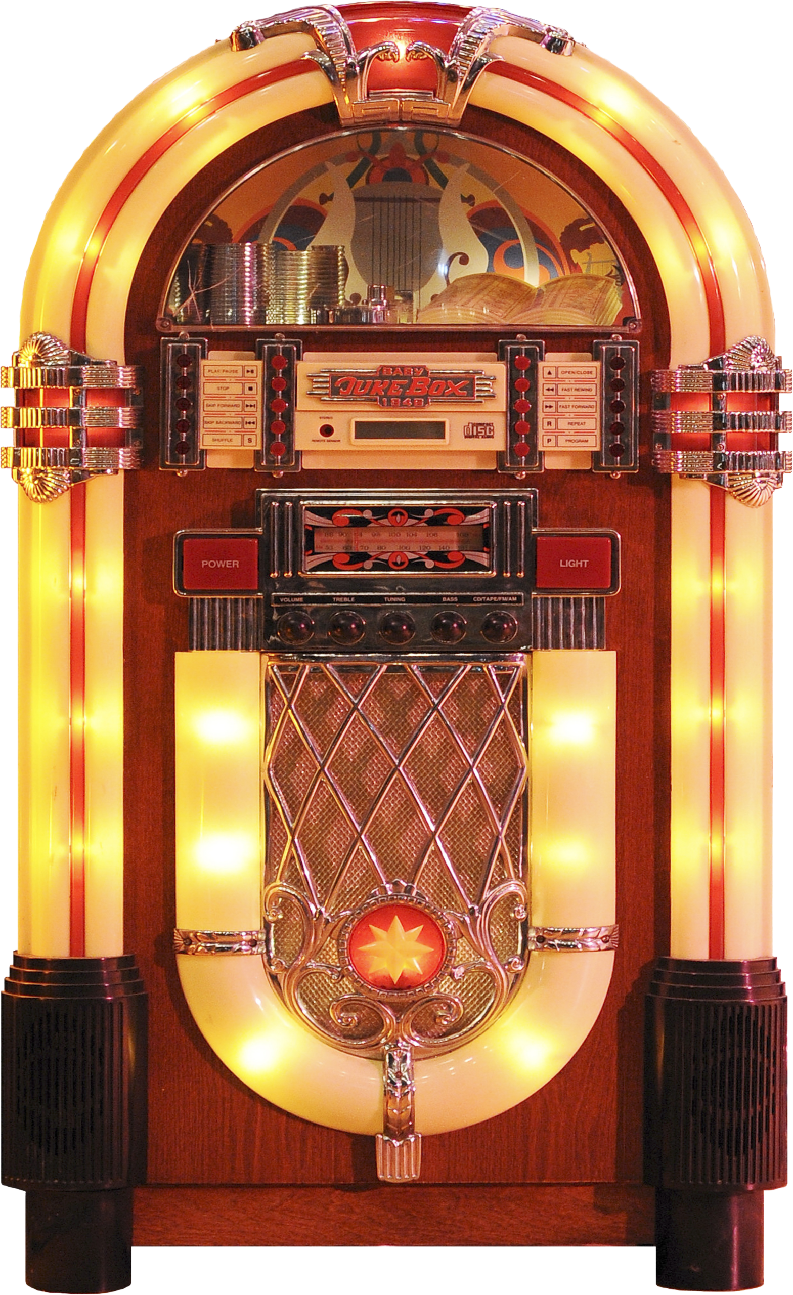 Classic illuminated jukebox